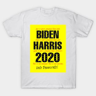 Love is more powerful than hate, Biden Harris 2020, in Yellow T-Shirt